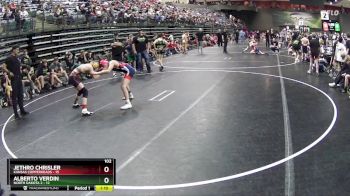 102 lbs Semis & 1st Wrestleback (8 Team) - Jethro Chrisler, Kansas Copperheads vs Alberto Verdin, North Dakota 2