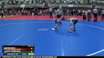 75 lbs Cons. Round 3 - Sawyer Ryks, Berge Elite Wrestling Academy vs Carson Torkelson, LAW