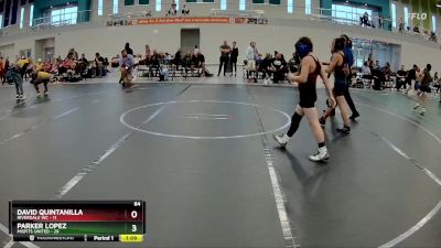 84 lbs Round 2 (6 Team) - Parker Lopez, Misfits United vs David Quintanilla, Riverdale WC