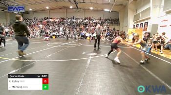 70 lbs Quarterfinal - Kaisen Kelley, Pryor Tigers vs Jett Manning, Barnsdall Youth Wrestling