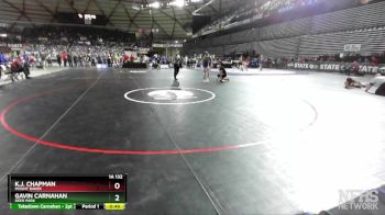 1A 132 lbs 5th Place Match - K.J. Chapman, Mount Baker vs Gavin Carnahan, Deer Park