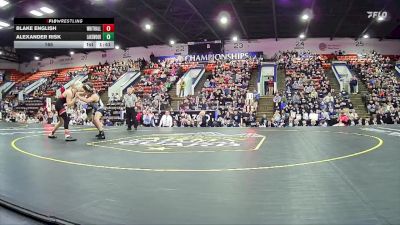 165 lbs Quarterfinals (8 Team) - Blake English, Whitehall HS vs Alexander Risk, Lakewood HS