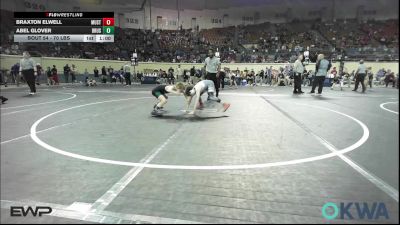 70 lbs Consi Of 8 #1 - Braxton Elwell, Mustang Bronco Wrestling Club vs Abel Glover, Brushy Wrestling Club