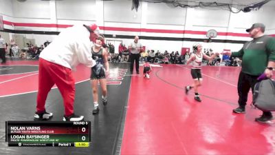 75 lbs Round 5 - Logan Baysinger, Pirate Powerhouse Wrestling Ac vs Nolan Varns, Butler Youth Wrestling Club