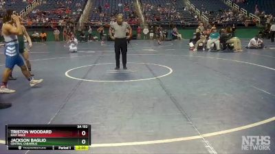 3A 132 lbs Champ. Round 1 - Jackson Baglio, Central Cabarrus vs Triston Woodard, East Wake