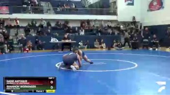 155 lbs Semifinal - Sadie Antoque, University Of Providence vs Shannon Workinger, Menlo College
