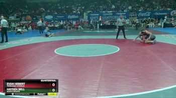 D 2 150 lbs Quarterfinal - Evan Hebert, Teurlings Catholic vs Hayden Bell, North DeSoto