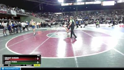 145 lbs Semifinal - Jason Mara, Meridian vs Grant Svedin, Melba