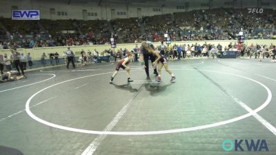 46 lbs Round Of 16 - Dylan Harris, Hurricane Wrestling Academy vs Azayla Mitchell, El Reno Wrestling Club