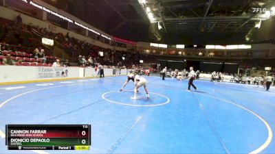 113 lbs Quarterfinal - Cannon Farrar, Gila Ridge High School vs Dionicio DePaolo, Casteel