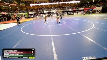 130 lbs Champ. Round 1 - Ashton Martin, Student Wrestling Development Program vs Frank Rodriguez, Student Wrestling Development Program