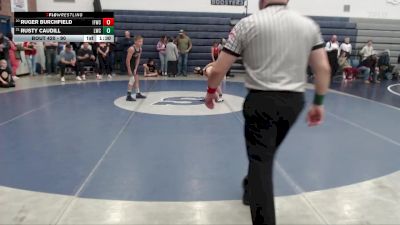 90 lbs Cons. Round 3 - Ruger Burchfield, Idaho Falls Wrestling Club vs Rusty Caudill, Lakeland Wrestling Club