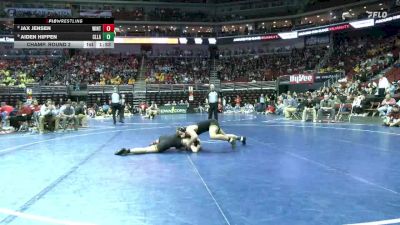 2A-150 lbs Champ. Round 2 - Aiden Hippen, Clear Lake vs Jax Jensen, Winterset