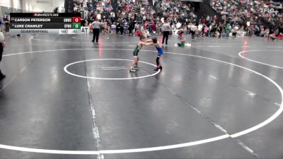 49 lbs Quarterfinal - Luke Crawley, Bryan Youth Wrestling Club vs Carson Peterson, Grandview Wolves Wrestling Clu