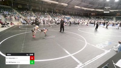 46 lbs Quarterfinal - Braysen Haynes, Tulsa Blue T Panthers vs Bryer Williams, Locust Grove Youth Wrestling