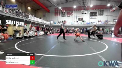 61 lbs Rr Rnd 1 - Kayden Harwell, Roland Youth League Wrestling vs River Minton, Runestone