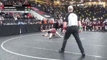 144 lbs Finals (1st & 3rd) - Carver Wieland, Independence vs Reed Campbell, Clarion-Goldfield-Dows