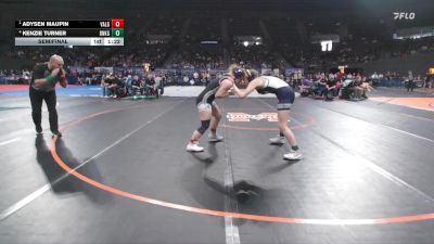 4A/3A/2A/1A Girls 145 Semifinal - Adysen Maupin, Vale Girls vs Kenzie Turner, Banks Girls