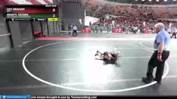 95 lbs 5th Place Match - Kendyl Kessen, Wittenberg Birnamwood vs Lily Graham, GET