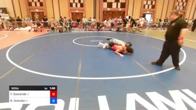 160 lbs Consi Of 16 #1 - Yash Gawande, Ct vs Roman Onorato, Nj