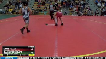 130 lbs Quarterfinal - James Fuller, Centennial Youth Wrestling vs Mason Pflugshaupt, Coon Rapids Mat Bandits