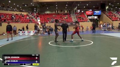 136 lbs Quarterfinal - Devin Johnson, WI vs James Dublin, OK