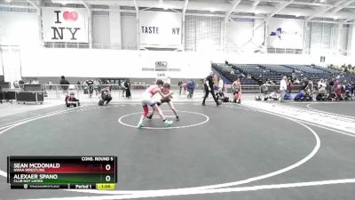 102 lbs Cons. Round 5 - Sean McDonald, NWAA Wrestling vs Alexaer Spano, Club Not Listed