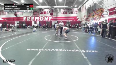 157 lbs Champ. Round 1 - George Slater, San Mateo vs Jeremiah Sanchez, Grace M Davis