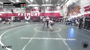 157 lbs Champ. Round 1 - George Slater, San Mateo vs Jeremiah Sanchez, Grace M Davis