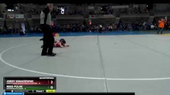 50 lbs Quarterfinals (8 Team) - Reed Pulak, Brainerd/Pillager vs Jordy Ignaszewski, Maple River/United South Central