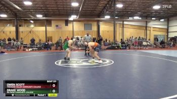 184 lbs Cons. Round 4 - Drake Wood, Big Bend Community College vs Owen Scott, Treasure Valley Community College