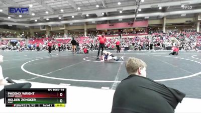 58 lbs Cons. Round 2 - Phoenix Wright, Caney Valley vs Holden Zongker, WWC