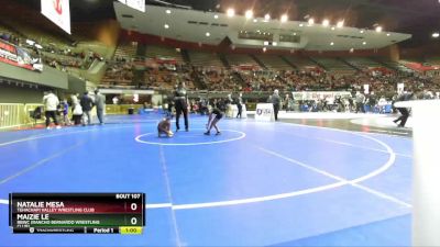 57 lbs Champ. Round 1 - Maizie Le, RBWC (Rancho Bernardo Wrestling Club) vs Natalie Mesa, Tehachapi Valley Wrestling Club