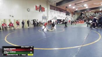 115 lbs Cons. Round 3 - Olivia Tanaka, Redondo Union vs Stella Garcia, Warren