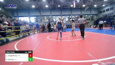 75 lbs Semifinal - JaKel Ziegenfuss, Springdale Youth Wrestling Club vs Rhett Gerbig, Saints Wrestling Club