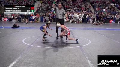 64 lbs Champ. Round 1 - Hunter Wisdom, Caney Valley vs Kamdynn Parker, Chaparral Kids Wrestling Club