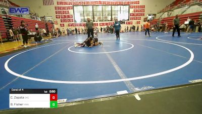 70 lbs Consi Of 4 - Clementina Zapata, OKC Saints Wrestling vs Beau Fisher, HURRICANE WRESTLING ACADEMY