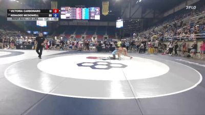 125 lbs Champ. Rd Of 16 - Victoria Carbonaro, NJ vs Kenadee McDowell, MO