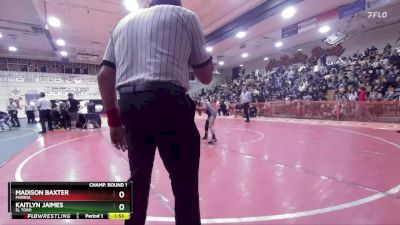 95 lbs 1st Place Match - Kaitlyn Jaimes, El Toro vs Madison Baxter, Marina