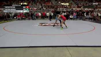 135 lbs Champ. Round 1 - Haylei Potter, Burlington Hs vs Payton Newell, Clearwater HS