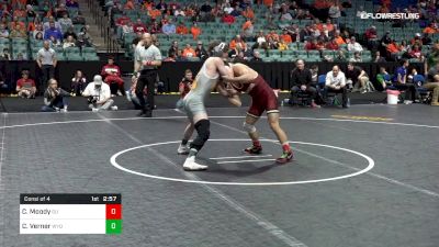 125 lbs Consi Of 4 - Christian Moody, Oklahoma vs Cole Verner, Wyoming