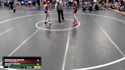 135 lbs Round 5 - Brooklynn Brown, North Platte Girls vs Gracey Knajdl, Kearney