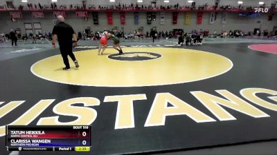 180 lbs Cons. Round 2 - Clarissa Wangen, Northern Michigan vs Tatum Heikkila, North Central (IL)