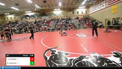 83 lbs Quarterfinal - Joey Aichele, Punisher Wrestling Company vs Dominick Sanchez, Forks Wrestling Club