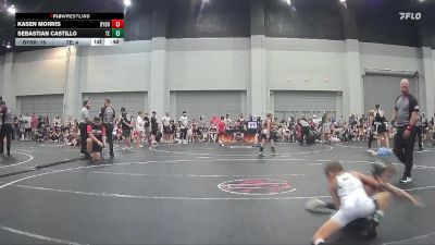 56 lbs Round 6 (8 Team) - Sebastian Castillo, Takedown Elite vs Kasen Morris, Backyard Brawlers Red