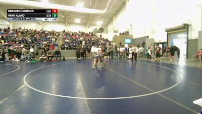 132B lbs 5th Place Match - Winn Aland, Skyridge vs Brenden Johnson, Cedar