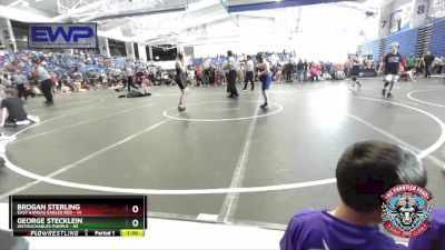 130 lbs Round 1 (4 Team) - Brogan Sterling, East Kansas Eagles Red vs George Stecklein, Untouchables Purple