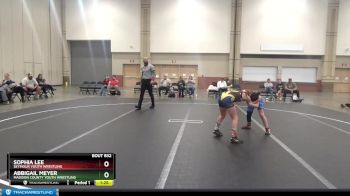 95 lbs Round 3 - Abbigail Meyer, Madison County Youth Wrestling vs Sophia Lee, Seymour Youth Wrestling