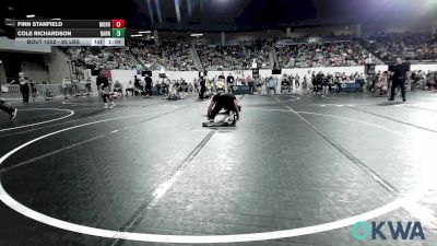 90 lbs Round Of 32 - Finn Stanfield, Murray County Takedown Club vs Cole Richardson, Barnsdall Youth Wrestling
