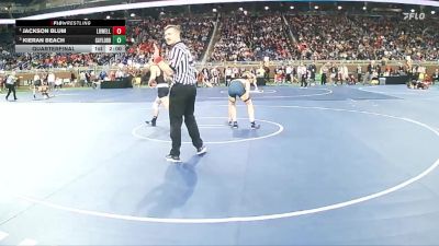 D2-132 lbs Quarterfinal - Jackson Blum, Lowell HS vs Kieran Beach, Gaylord HS